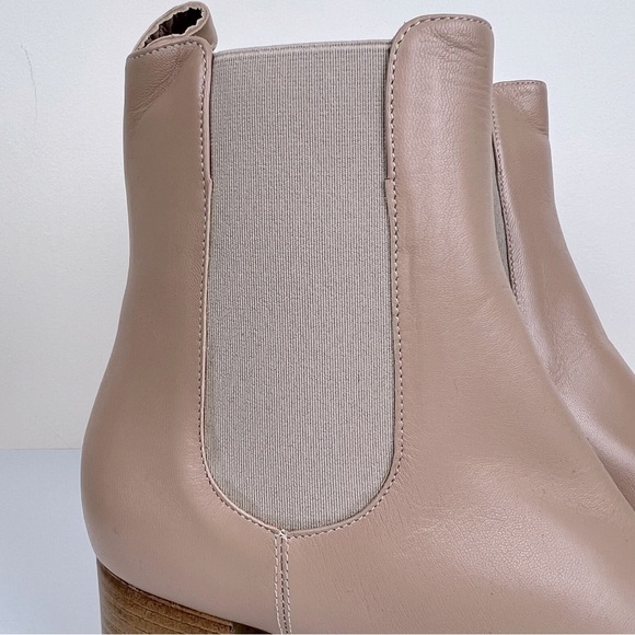 Kahmune | Neutral Leather Mila Chelsea Ankle Bootie Khaki | 38 - Picture 13 of 13